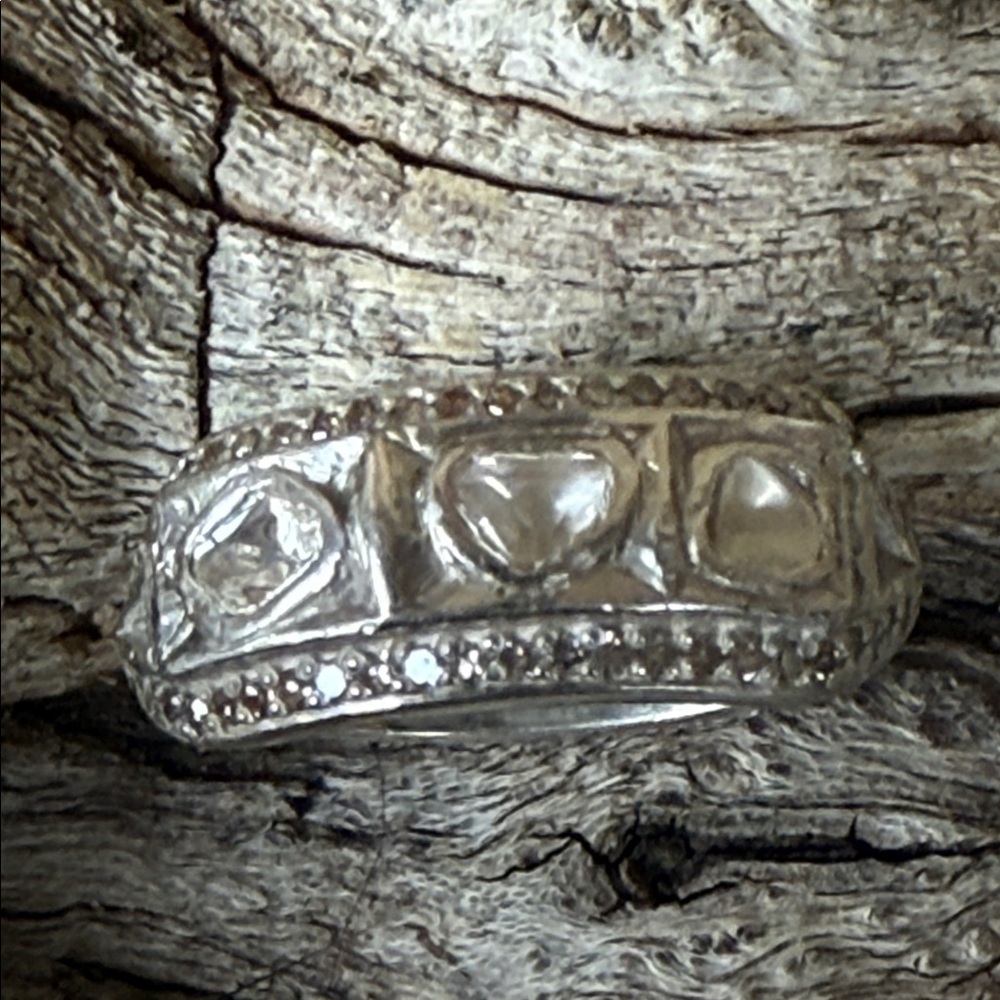 Polki Trio Diamond Ring. New in box from Sundance.